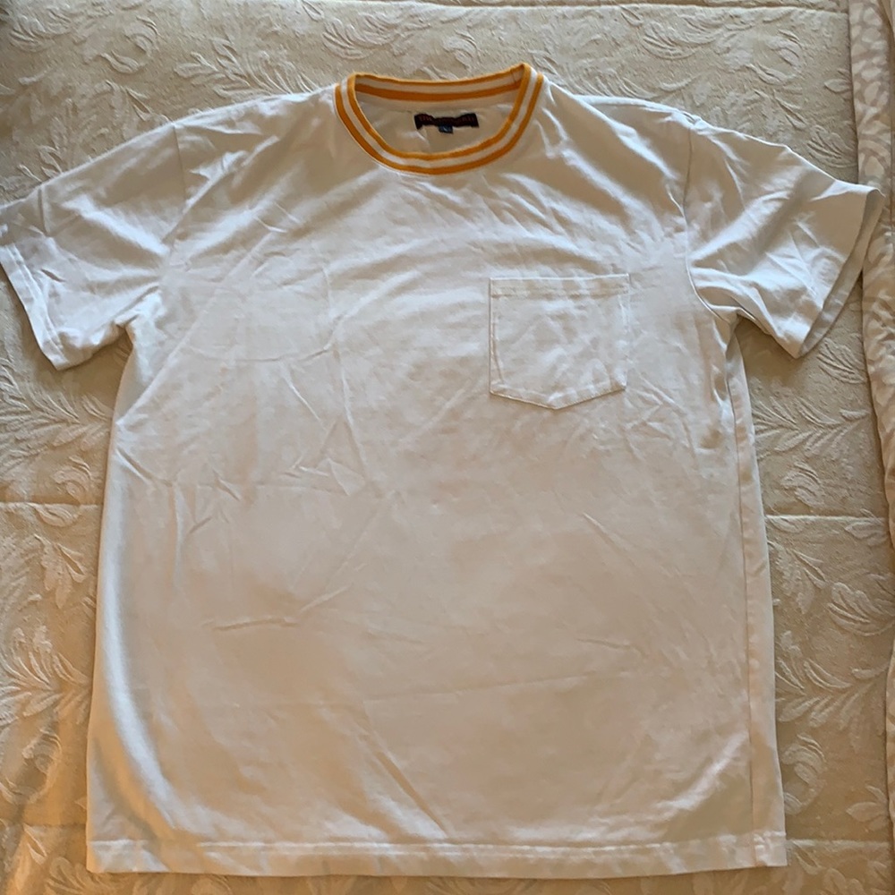 Stripped Ribbed Neck T-shirt